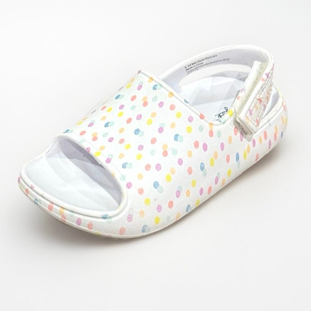 Cat & Jack Confetti Slide Sandals - Size 8
